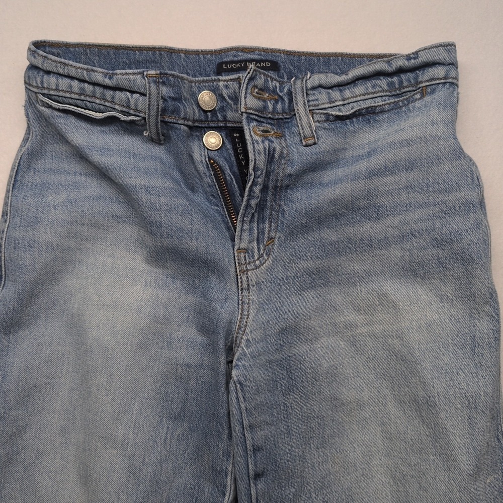 Lucky Brand Womens Size 2/26 Wide Leg‎ Crop High Rise Jeans Blue - Picture 2 of 10